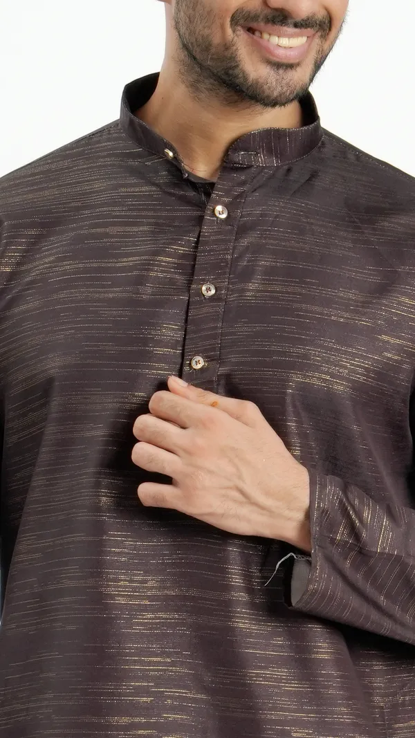 Brown_Zari_Work_Kurta_For_Men