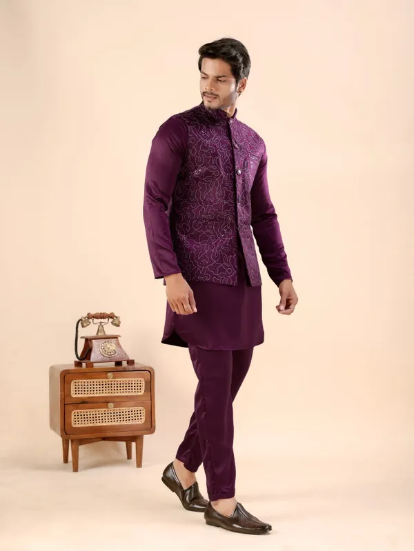 Koti_Set_D7_Short_Kurta_Wine