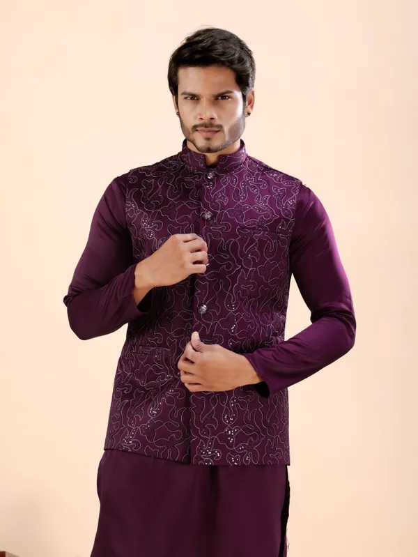 Koti_Set_D7_Short_Kurta_Wine