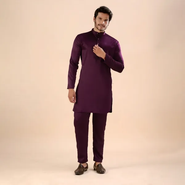 Koti_Set_D7_Short_Kurta_Wine