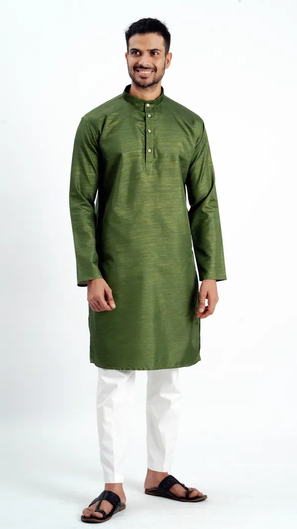Green_Zari_Work_Kurta_For_Men