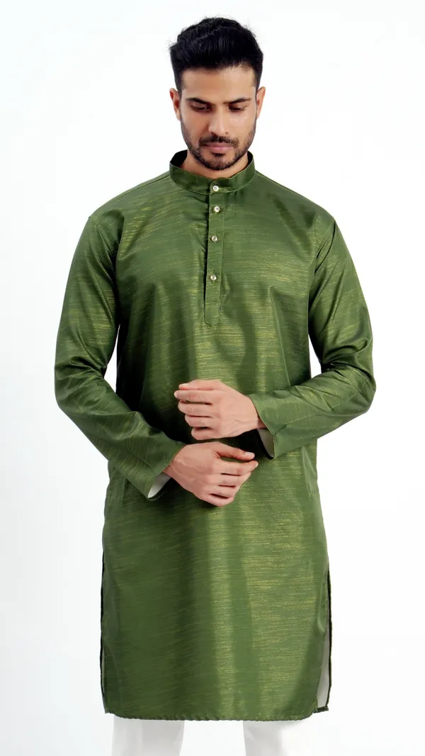 Green_Zari_Work_Kurta_For_Men