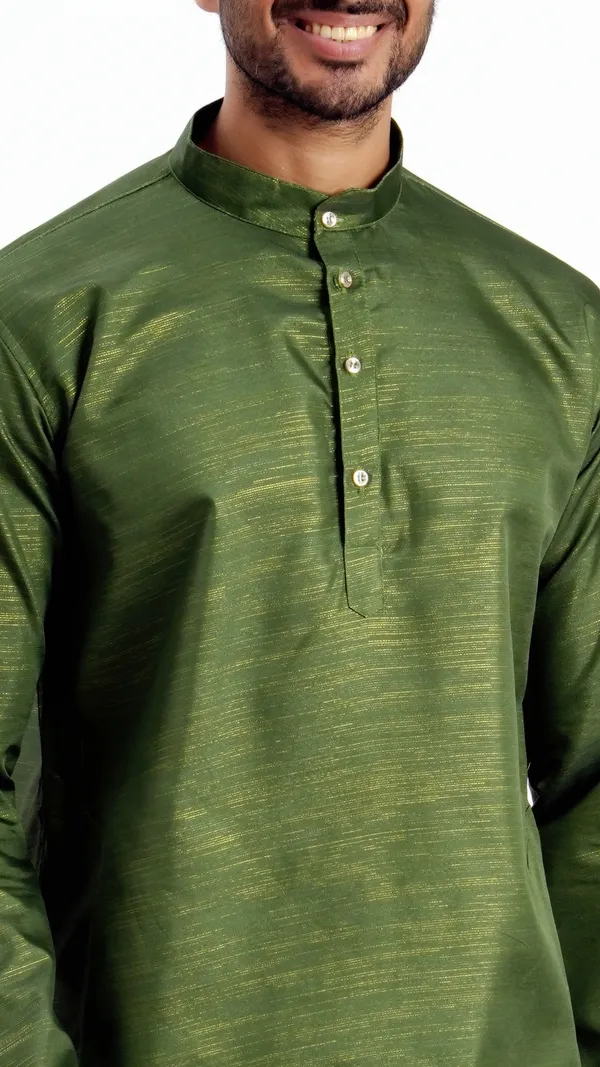 Green_Zari_Work_Kurta_For_Men