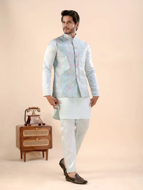 Koti_Set_D6_Short_Kurta_Sky