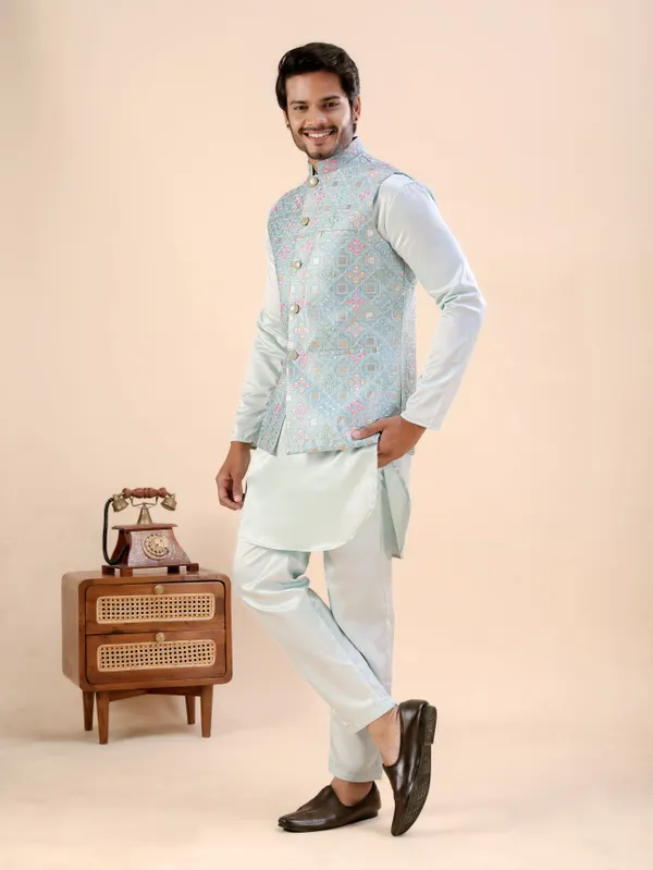 Koti_Set_D6_Short_Kurta_Sky