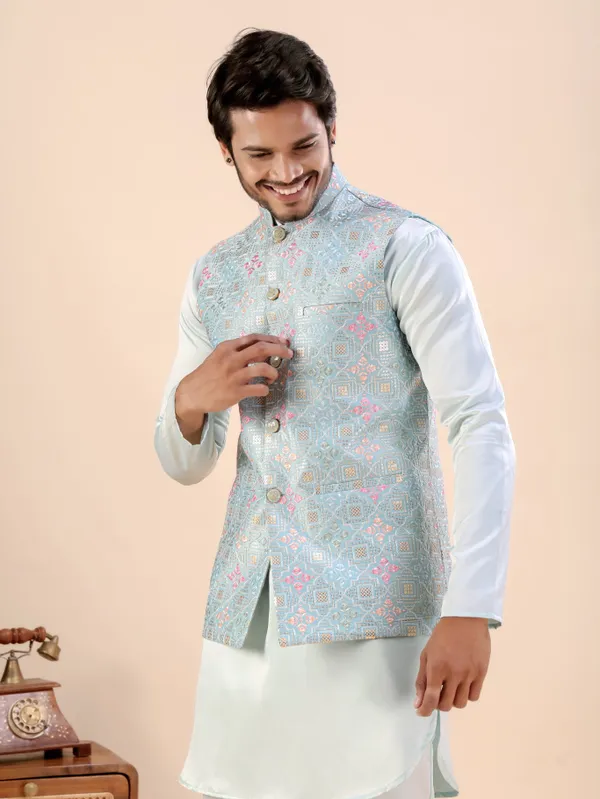Koti_Set_D6_Short_Kurta_Sky