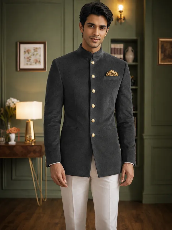 Jodhpuri_Viscose_Velvet_Grey
