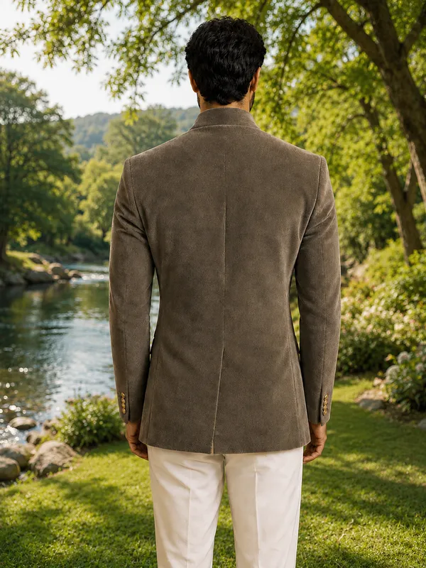 Jodhpuri_Viscose_Velvet_Olive_Grey