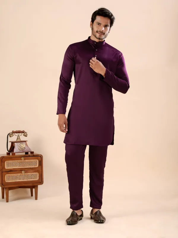 Koti_Set_D7_Short_Kurta_Wine