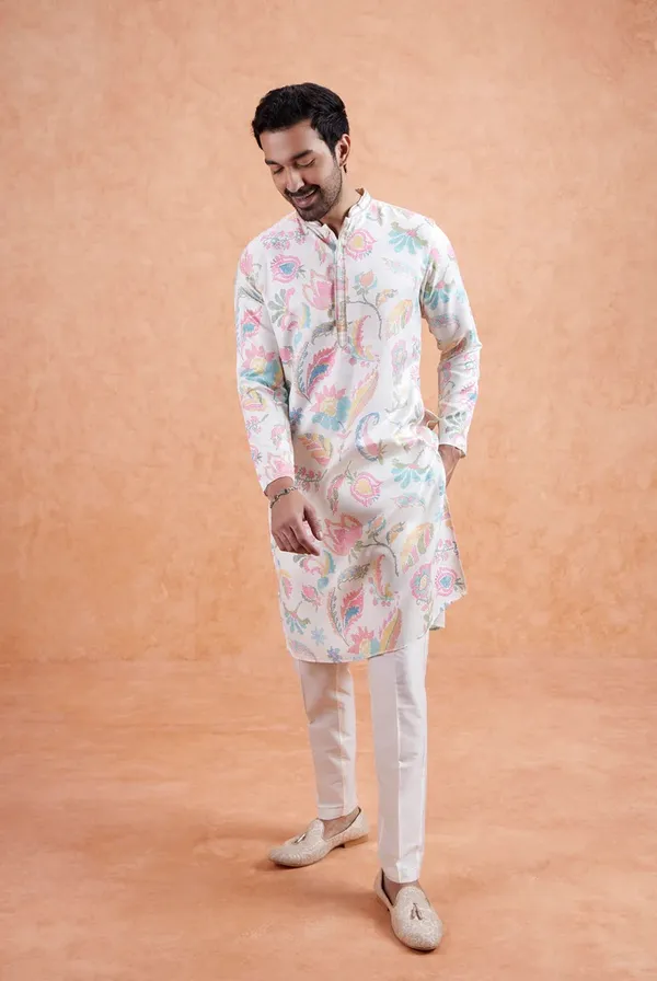 Linen_Floral_Kurta_For_Men