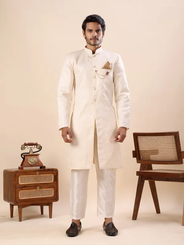 Off_White_Motif_Indo_Western_Kurta_Set