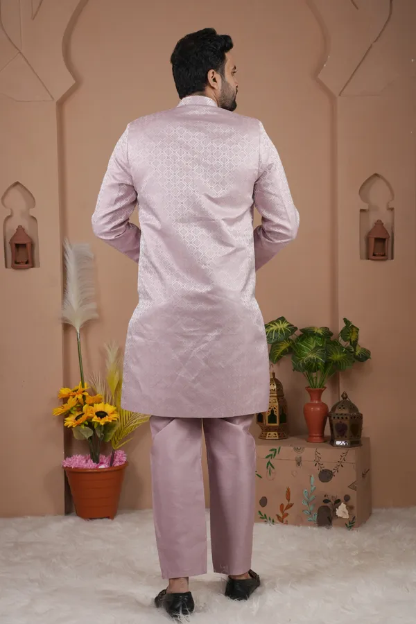 Onion_Pink_Two_Tone_Indo_Western_Kurta_Set