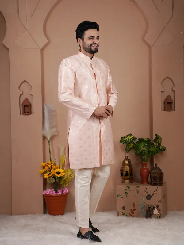 Pink_Koti_Style_Indo_Western_Kurta_Set