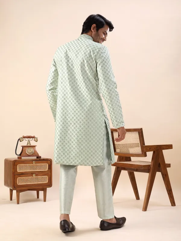 Pista_Green_Sequin_Indo_Western_Kurta_Set
