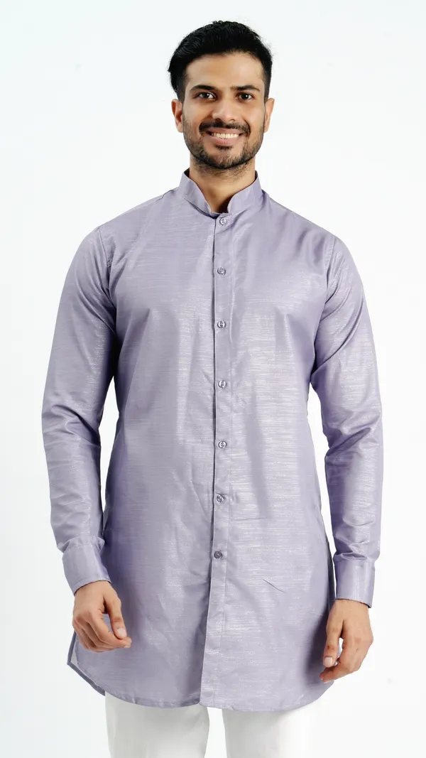 Purple_Cotton_Long_Shirt_For_Men
