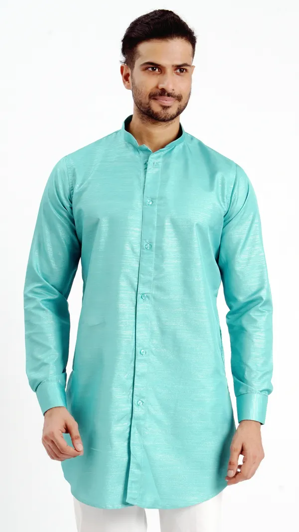 Rama_Green_Cotton_Long_Shirt_For_Men