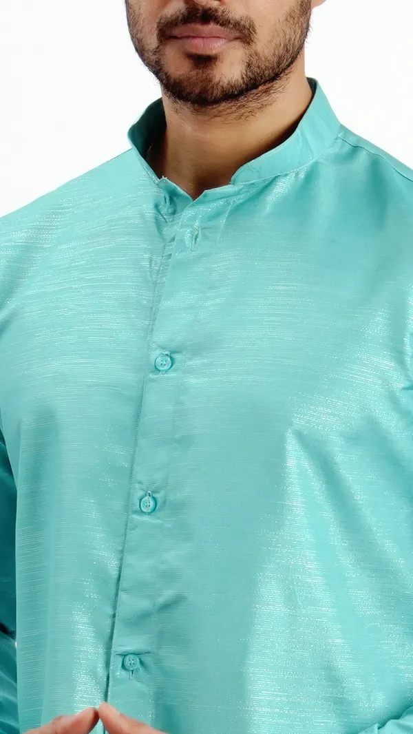 Rama_Green_Cotton_Long_Shirt_For_Men