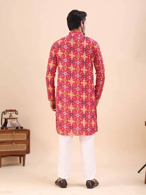 Rani_Pink_Gujju_Kurta_For_Men