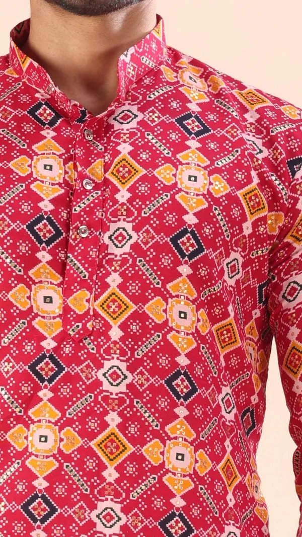 Rani_Pink_Gujju_Kurta_For_Men