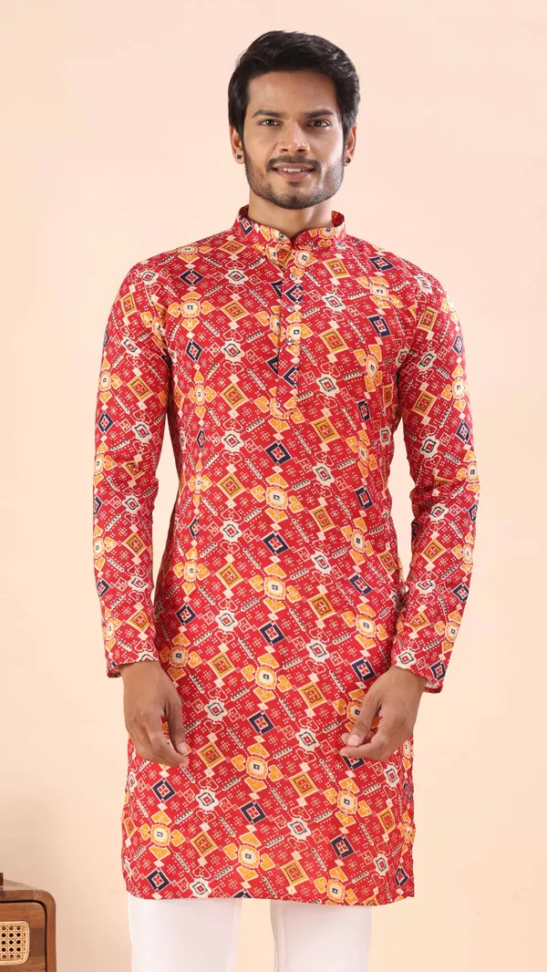 Red_Gujju_Kurta_For_Men