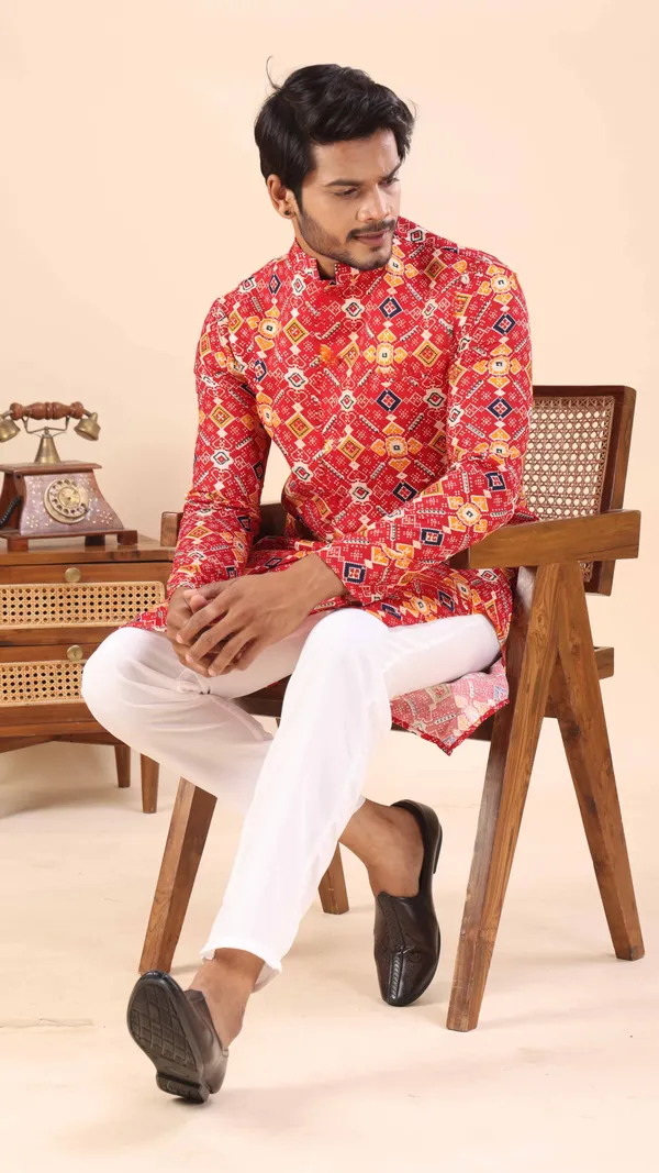 Red_Gujju_Kurta_For_Men