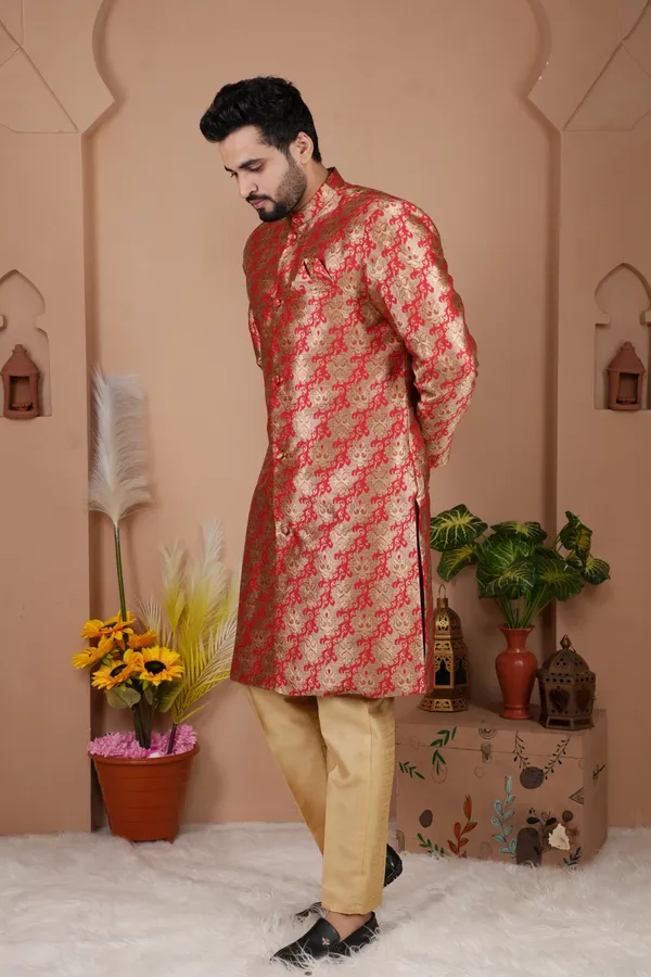 Red_Indo_Western_Kurta_Set
