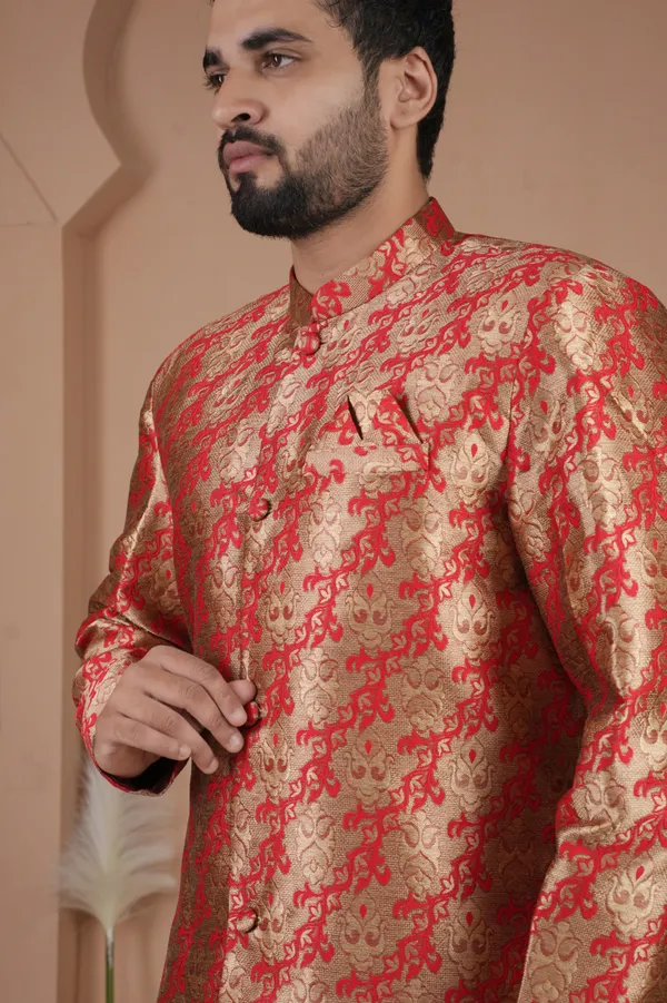 Red_Indo_Western_Kurta_Set