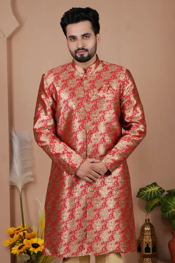 Red_Indo_Western_Kurta_Set