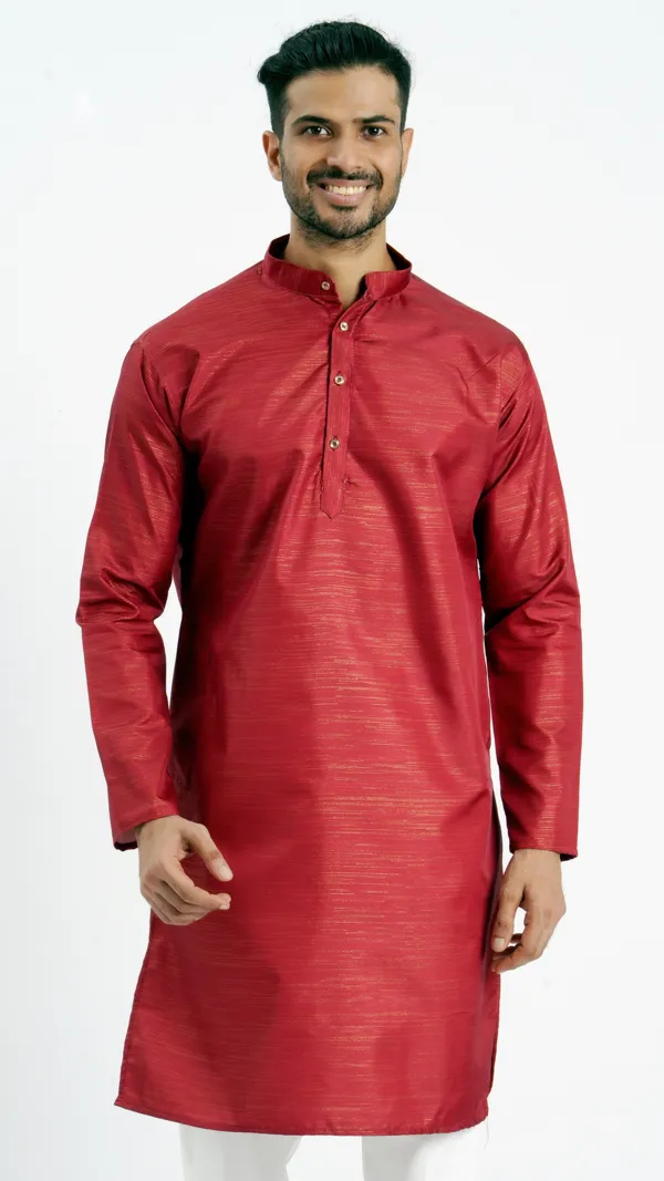 Red_Zari_Work_Kurta_For_Men