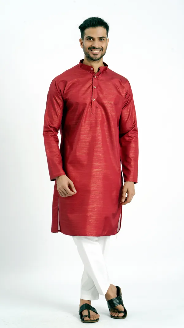 Red_Zari_Work_Kurta_For_Men