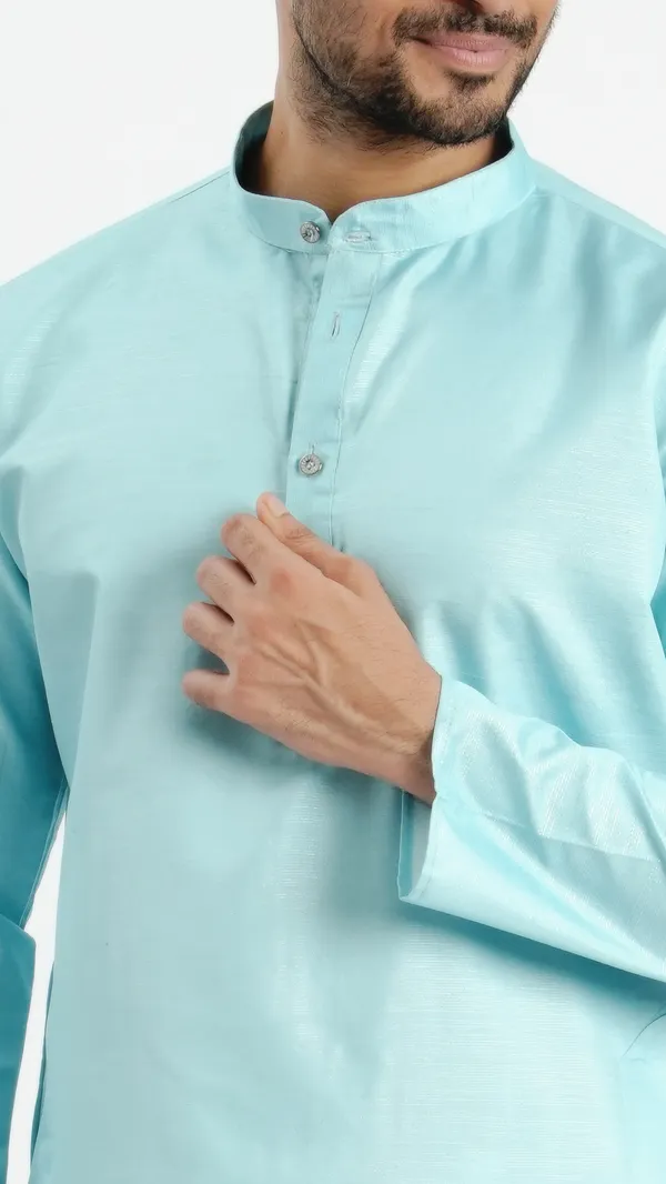 Sky_Blue_Zari_Work_Kurta_For_Men