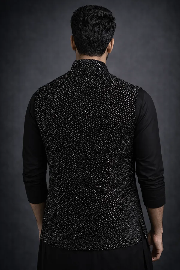 Plain_Black_Velvet_Sequence_Koti