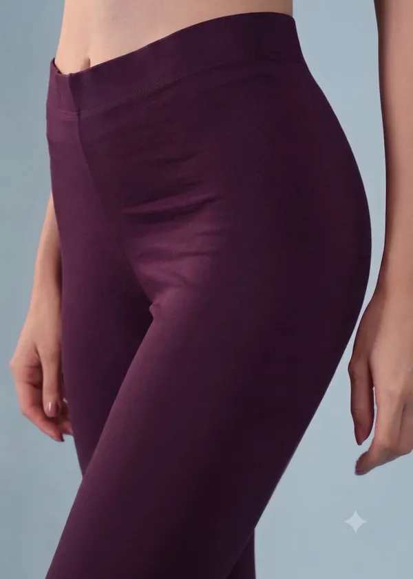 Wine_Purple_Organic_Egyptian_Cotton_High_Waist_Slim_Fit_Leggings_For_Women