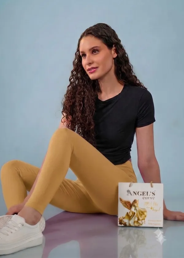 Beige_Organic_Egyptian_Cotton_Blend_Slim_Fit_Jegging_For_Women