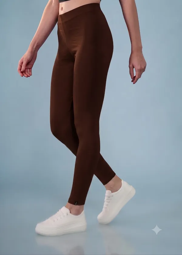 Brown_Organic_Egyptian_Cotton_Blend_High_Waist_Slim_Fit_Leggings_For_Women