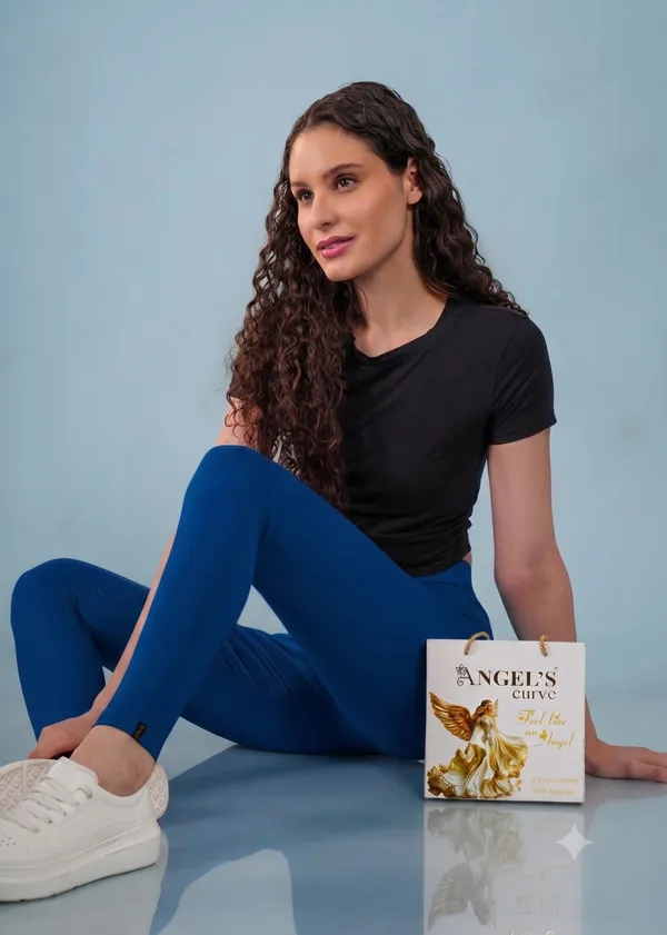 Blue_Organic_Egyptian_Cotton_High_Waist_Slim_Fit_Leggings_For_Women