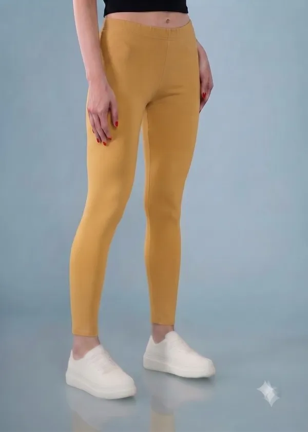 Beige_Organic_Egyptian_Cotton_Blend_Slim_Fit_Jegging_For_Women