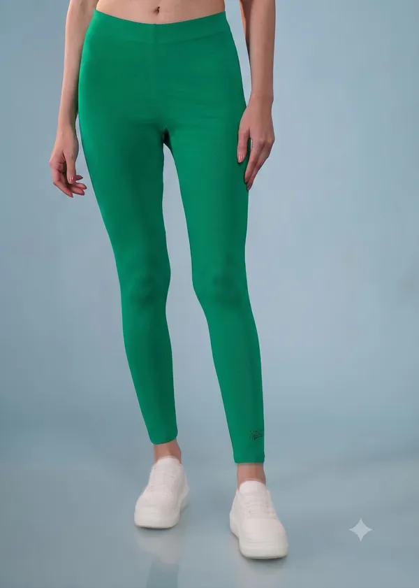 Green_Organic_Egyptian_Cotton_Blend_Slim_Fit_Ankle_Length_Leggings_For_Women