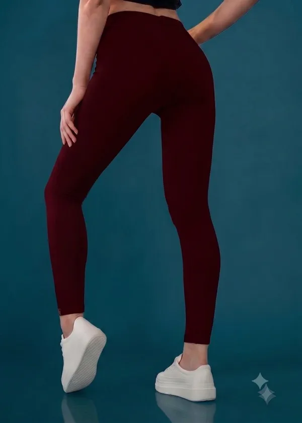 Maroon_Organic_Egyptian_Cotton_Slim_Fit_Ankle_Length_Leggings_For_Women