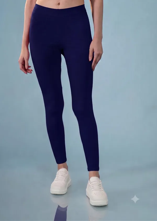 Navy_Blue_Organic_Egyptian_Cotton_High_Waist_Slim_Fit_Leggings_For_Women