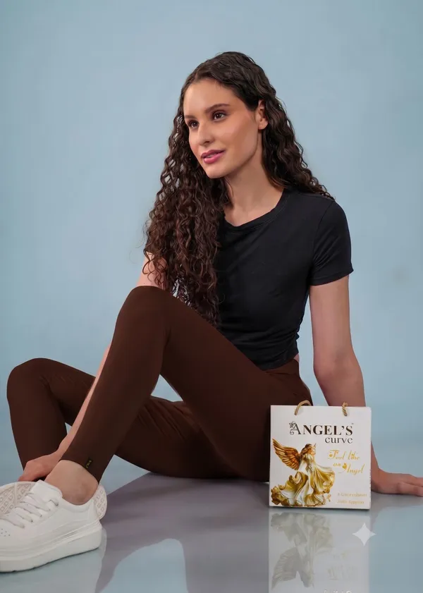 Brown_Organic_Egyptian_Cotton_Blend_High_Waist_Slim_Fit_Leggings_For_Women