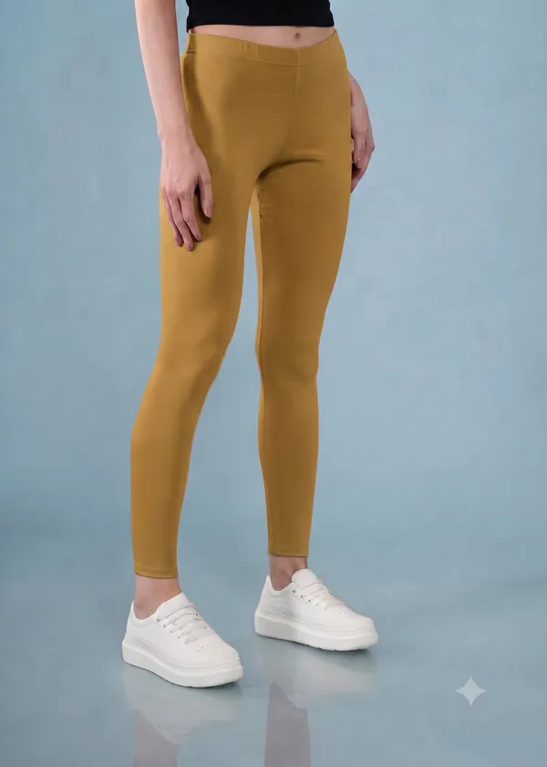 skin_Biege_Organic_Egyptian_Cotton_Slim_Fit_Ankle_Length_Leggings_For_Women