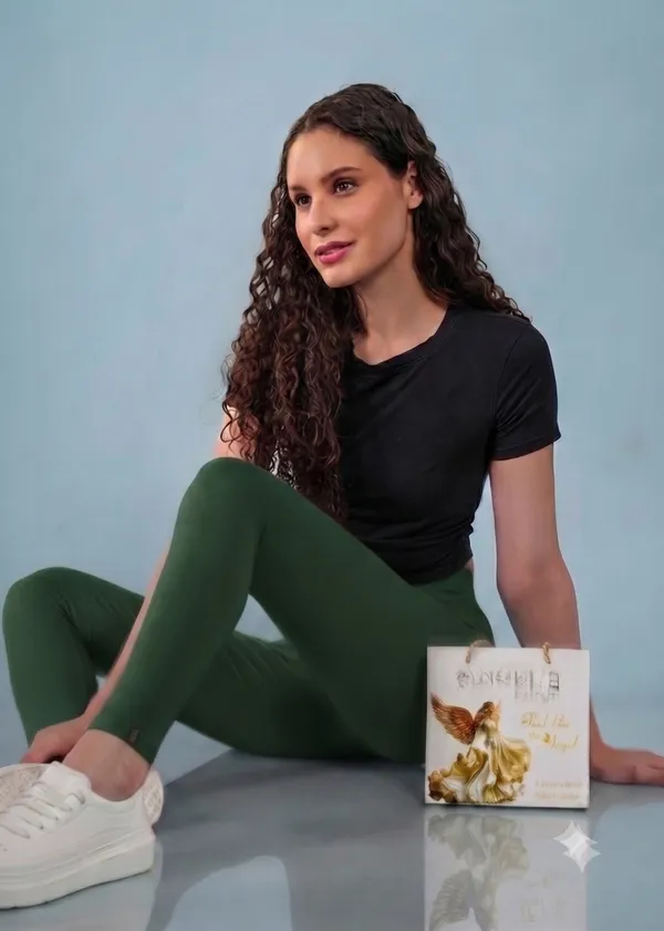 Green_Organic_Egyptian_Cotton_Slim_Fit_Ankle_Length_Leggings_For_Women