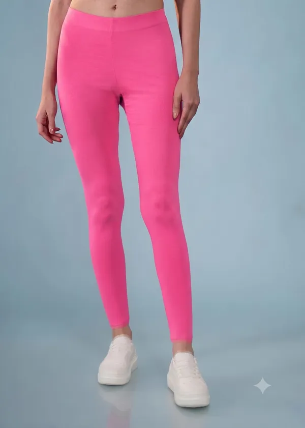 Pink_Organic_Egyptian_Cotton_Blend_Slim_Fit_Ankle_Length_Leggings_For_Women