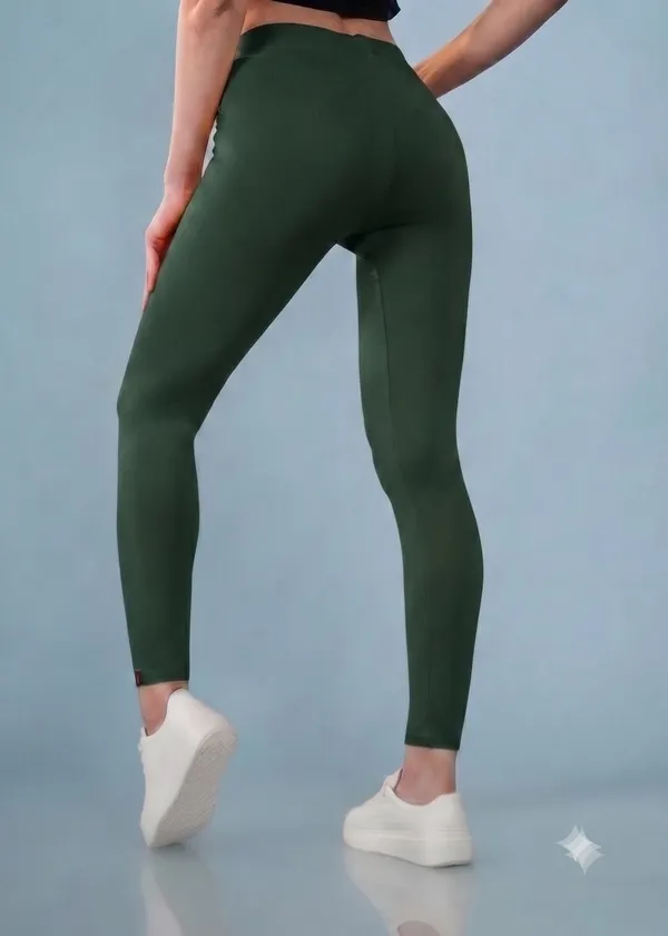 Green_Organic_Egyptian_Cotton_Slim_Fit_Ankle_Length_Leggings_For_Women