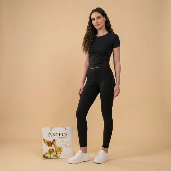 Black_Organic_Egyptian_Cotton_Blend_High_Waist_Slim_Fit_Leggings_For_Women