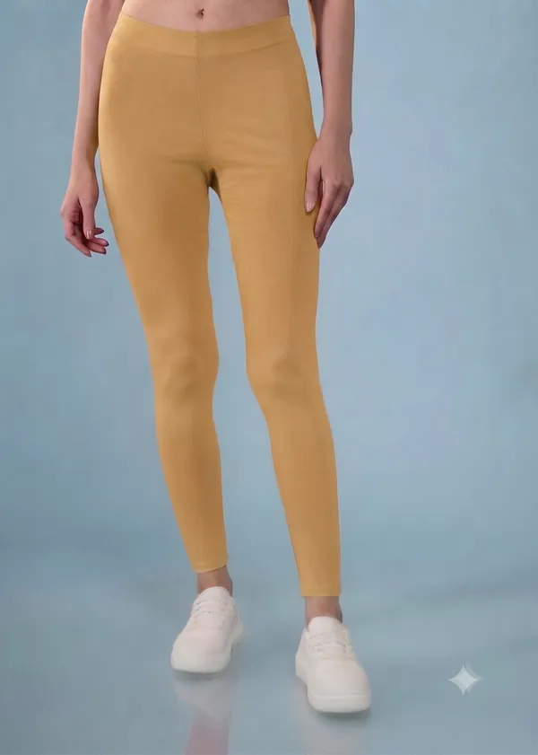 Beige_Organic_Egyptian_Cotton_Blend_Slim_Fit_Jegging_For_Women