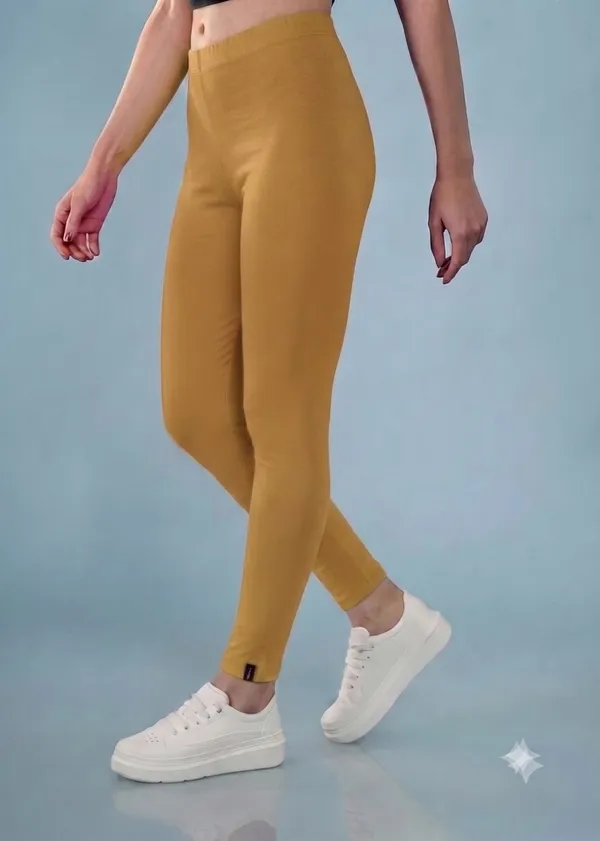 skin_Biege_Organic_Egyptian_Cotton_Slim_Fit_Ankle_Length_Leggings_For_Women