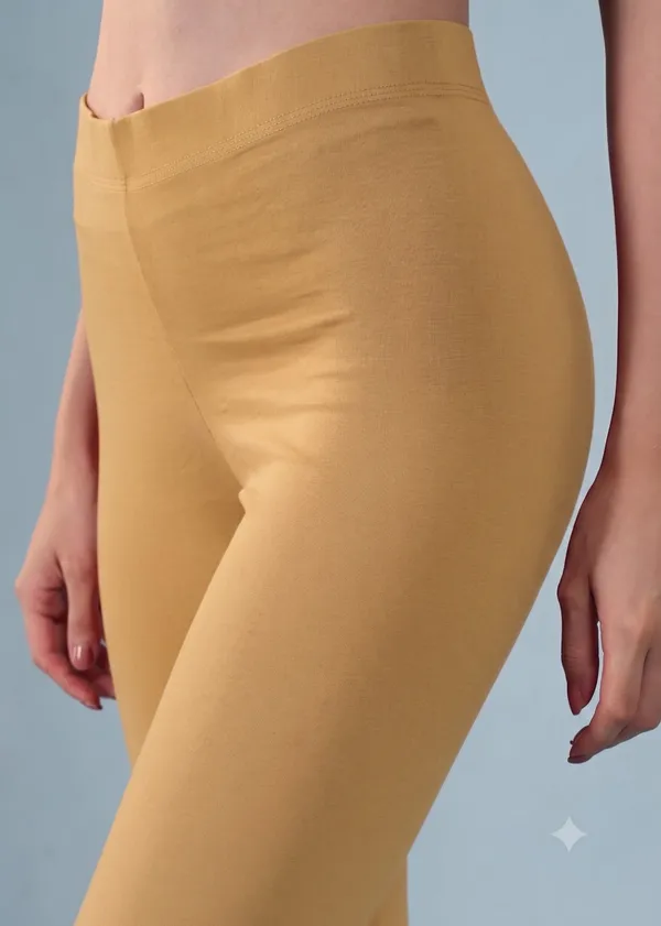 Beige_Organic_Egyptian_Cotton_Blend_Slim_Fit_Jegging_For_Women
