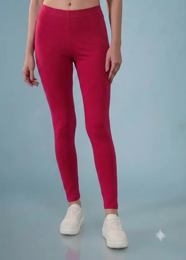 Pink_Organic_Egyptian_Cotton_Blend_High_Waist_Slim_Fit_Leggings_For_Women